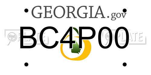 BC4P00 Georgia License Plate