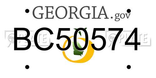 BC50574 Georgia License Plate
