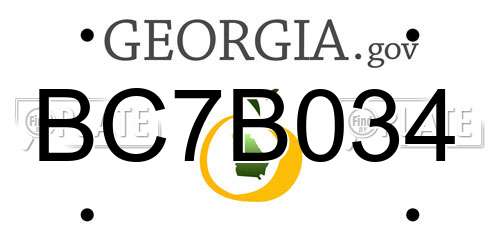 BC7B034 Georgia License Plate