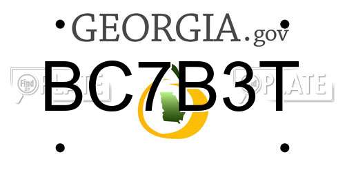 BC7B3T Georgia License Plate