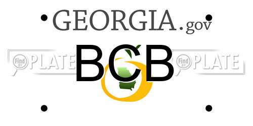 BCB Georgia License Plate