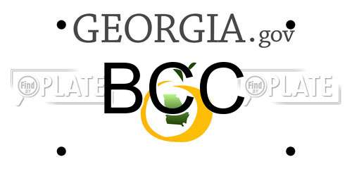 BCC Georgia License Plate