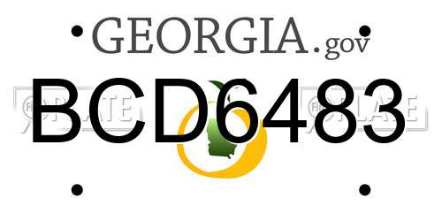 BCD6483 Georgia License Plate