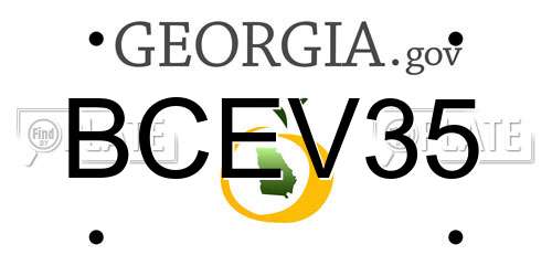 BCEV35 Georgia License Plate