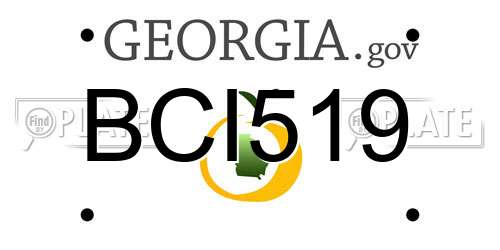 BCI519 Georgia License Plate