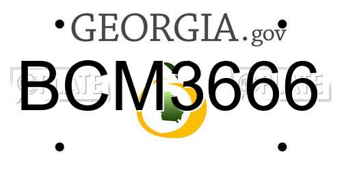 BCM3666 Georgia License Plate