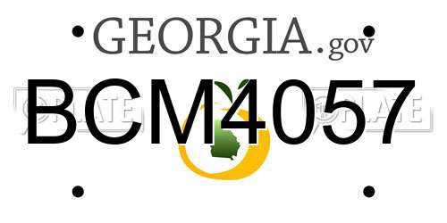 BCM4057 Georgia License Plate