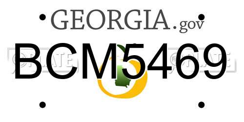 BCM5469 Georgia License Plate