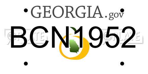 BCN1952 Georgia License Plate