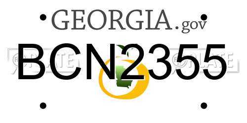BCN2355 Georgia License Plate