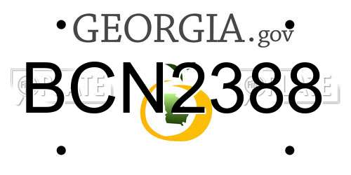 BCN2388 Georgia License Plate