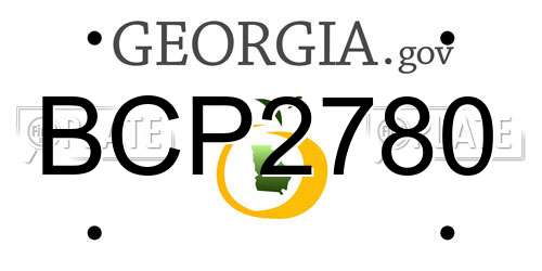 BCP2780 Georgia License Plate