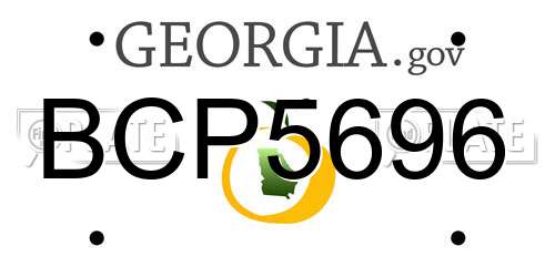 BCP5696 Georgia License Plate