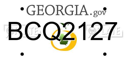 BCQ2127 Georgia License Plate