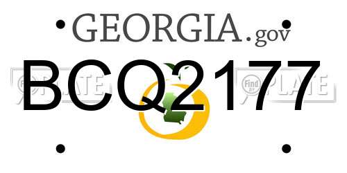 BCQ2177 Georgia License Plate