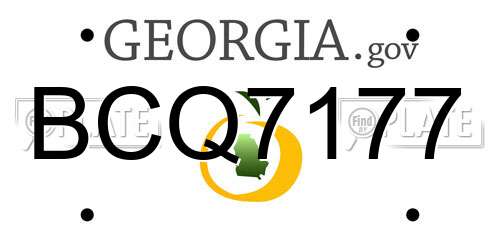 BCQ7177 Georgia License Plate