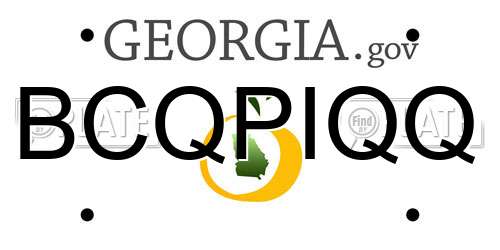 BCQPIQQ Georgia License Plate