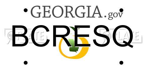 BCRESQ Georgia License Plate