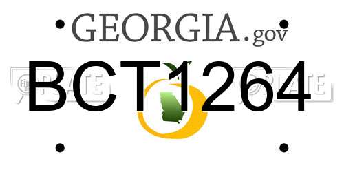 BCT1264 Georgia License Plate