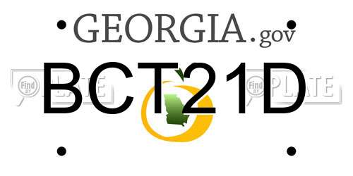 BCT21D Georgia License Plate