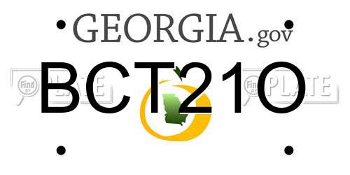 BCT21O Georgia License Plate