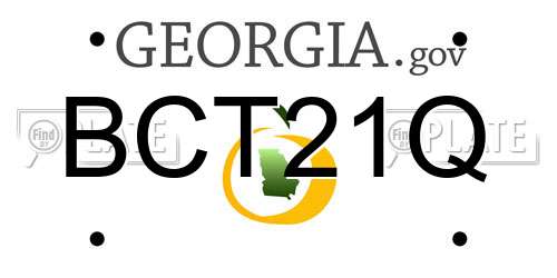 BCT21Q Georgia License Plate