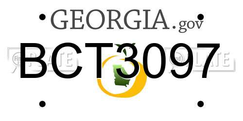 BCT3097 Georgia License Plate