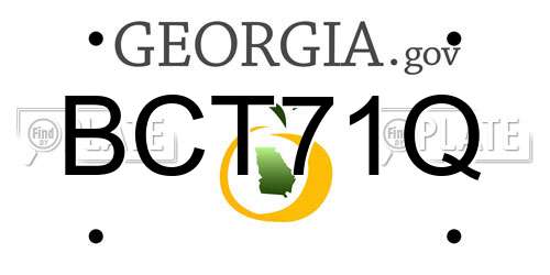 BCT71Q Georgia License Plate