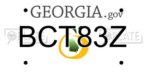 BCT83Z Georgia License Plate