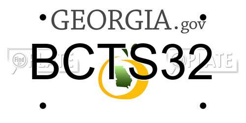 BCTS32 Georgia License Plate