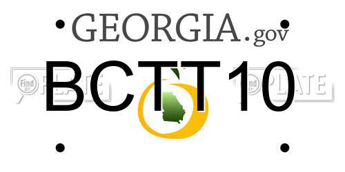 BCTT10 Georgia License Plate