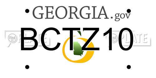 BCTZ10 Georgia License Plate