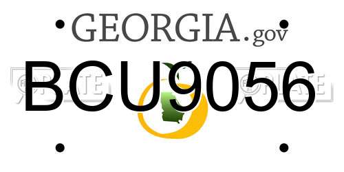 BCU9056 Georgia License Plate