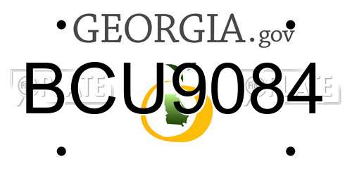 BCU9084 Georgia License Plate