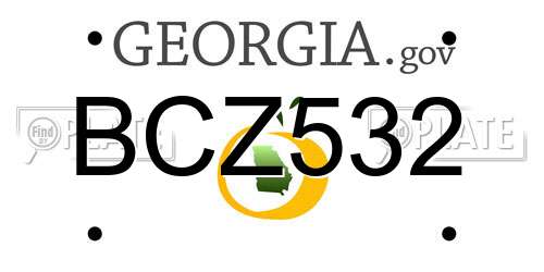BCZ532 Georgia License Plate