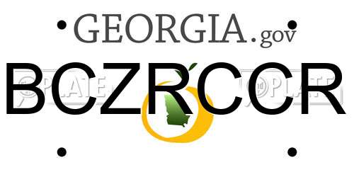 BCZRCCR Georgia License Plate
