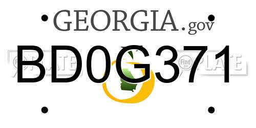 BD0G371 Georgia License Plate