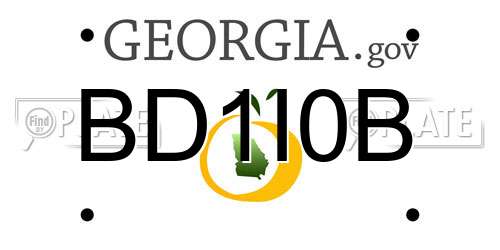 BD1I0B Georgia License Plate
