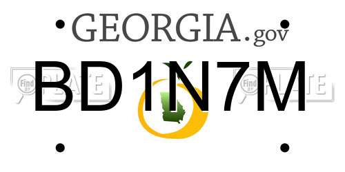 BD1N7M Georgia License Plate