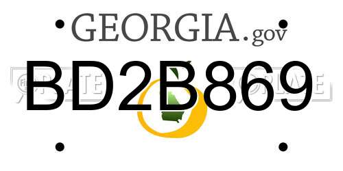 BD2B869 Georgia License Plate