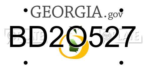 BD2O527 Georgia License Plate