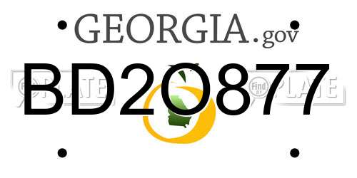 BD2O877 Georgia License Plate