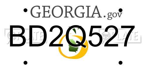 BD2Q527 Georgia License Plate