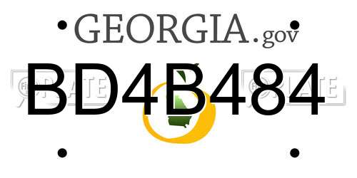 BD4B484 Georgia License Plate