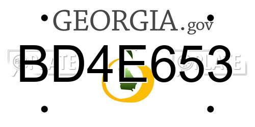 BD4E653 Georgia License Plate