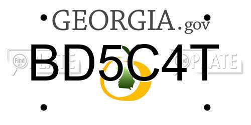 BD5C4T Georgia License Plate