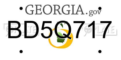 BD5Q717 Georgia License Plate