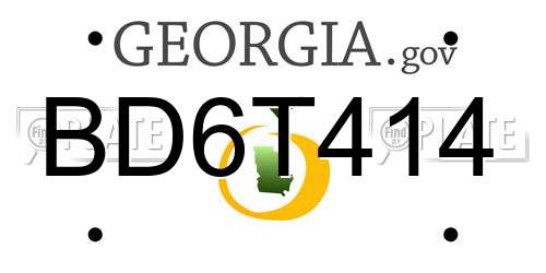 BD6T414 Georgia License Plate