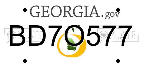 BD7O577 Georgia License Plate