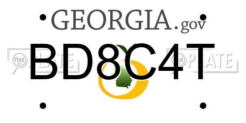 BD8C4T Georgia License Plate